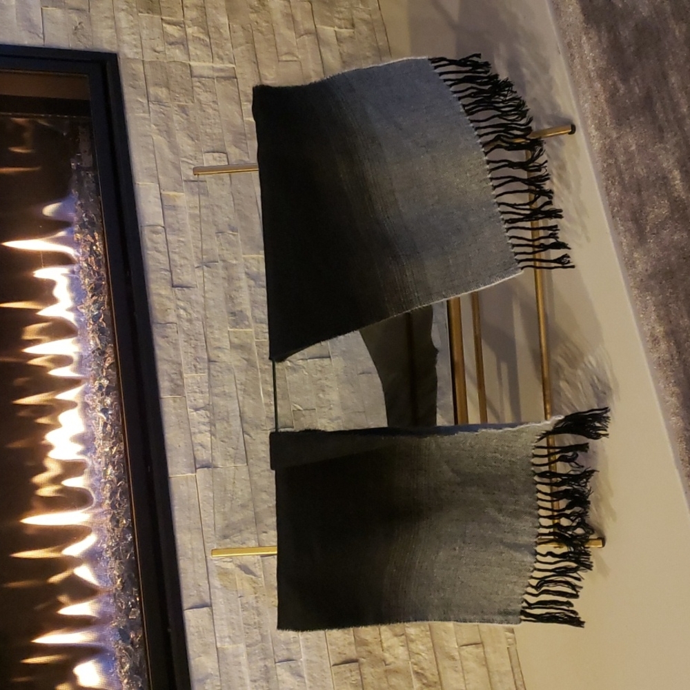 Black grey ombre scarf